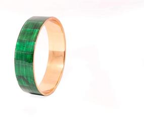 img 3 attached to Stunning Richera Set: 2 Mop Bangles with Dual Tones of Verdant Green