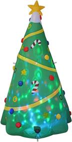 img 2 attached to 🎄 Joiedomi Christmas Inflatable Decoration: 8 FT Christmas Tree with Built-in Projection Lights – Perfect for Indoor/Outdoor Christmas Party Décor in Your Yard, Garden, or Lawn