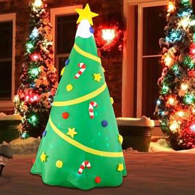 img 3 attached to 🎄 Joiedomi Christmas Inflatable Decoration: 8 FT Christmas Tree with Built-in Projection Lights – Perfect for Indoor/Outdoor Christmas Party Décor in Your Yard, Garden, or Lawn