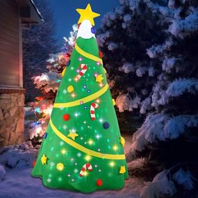 img 4 attached to 🎄 Joiedomi Christmas Inflatable Decoration: 8 FT Christmas Tree with Built-in Projection Lights – Perfect for Indoor/Outdoor Christmas Party Décor in Your Yard, Garden, or Lawn