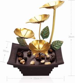 img 3 attached to 🌼 Ferrisland Lily Water Fountain Indoor Tabletop - Serene Metal Flowers and Leaves Design, Tranquil Water Sound, Perfect Home Décor for Relaxation