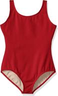 👗 capezio girls' classic high-neck tank leotard logo