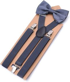 img 3 attached to 👔 Suspenders Adjustable Elastic Wedding Black: Perfect Accessory for Dapper Grooms and Groomsmen!