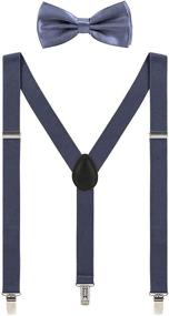 img 4 attached to 👔 Suspenders Adjustable Elastic Wedding Black: Perfect Accessory for Dapper Grooms and Groomsmen!