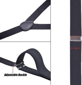 img 1 attached to 👔 Suspenders Adjustable Elastic Wedding Black: Perfect Accessory for Dapper Grooms and Groomsmen!