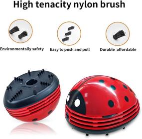 img 1 attached to 🔋 Cute Cartoon Battery-Operated Mini Portable Handheld Cordless Tabletop Crumb Sweeper: Efficient Desktop Dust Vacuum Cleaner