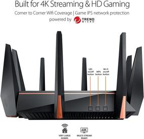 img 2 attached to 🎮 ASUS ROG Rapture WiFi Gaming Router (GT-AC5300): Tri Band Gigabit Wireless, Quad-Core CPU, WTFast Game Accelerator & Lifetime Internet Security