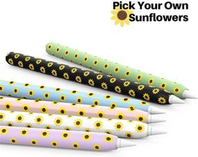 img 2 attached to NIUTRENDZ Sunflower Case For Apple Pencil 2Nd Generation Cover Protective Silicone Sleeve Skin Accessories Compatible With Apple Pencil 2Nd Gen (White)