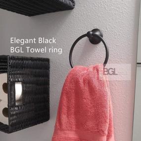 img 2 attached to 🔘 Black Round Towel Ring: Elegant Classical Design for Wall-Mounted Bathroom Décor