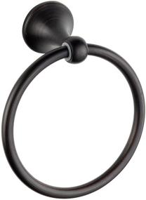 img 4 attached to 🔘 Black Round Towel Ring: Elegant Classical Design for Wall-Mounted Bathroom Décor