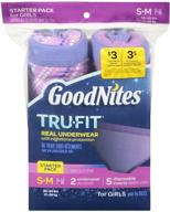 📦 goodnites durable underwear starter kit for small/medium girls (ages 4-8), pack of 7 logo