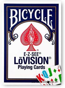 img 3 attached to 🚲 Enhanced Visibility: Bicycle Lo-Vision Playing Cards Blue Deck for Clearer Gameplay