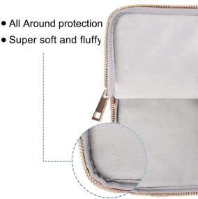 img 2 attached to Stylish Rose Gold Tablet Sleeve Case for 9-11 Inch iPads, Samsung Galaxy Tab, and Surface Go - Glitter PU Leather Pouch Cover