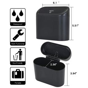 img 3 attached to CZWL HG Portable Wastebasket Waterproof Interior Accessories