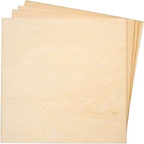 img 4 attached to 🔲 Versatile 6x6 Wooden Squares for Crafts – 8-Pack Panel Board Set