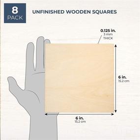 img 3 attached to 🔲 Versatile 6x6 Wooden Squares for Crafts – 8-Pack Panel Board Set