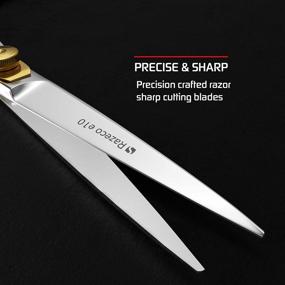 img 1 attached to ✂️ Suvorna Razeco e10 Hair Cutting Scissors - Professional Hair Shears (6-inch) for Women, Men & Kids - Razor Sharp Blades, Barber Scissors with Tension Adjustment