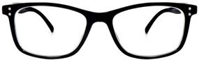 img 3 attached to 👓 Nearsighted Myopia Distance Driving Shortsighted Glasses: 2 Pair, Square Shape, -2.00 (for Men and Women)