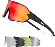 🕶️ comaxsun polarized cycling sunglasses - 5 interchangeable lenses included, anti-uv400 protection for men and women - bike sports glasses logo