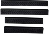 🚪 avs 91114 stepshield black door sill protector, 4-piece set for 2004-2008 ford f-150 supercrew logo