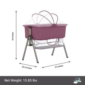 img 2 attached to Dream On Me Lotus Bassinet & Bedside Sleeper: Berry Pink Dreamland Delight!