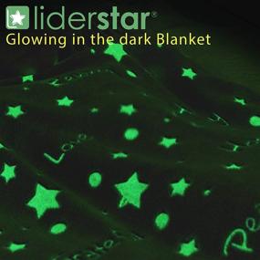 img 1 attached to 🌟 Liderstar Pink Glow in The Dark Throw Blanket, Ultra Soft Fuzzy Plush Fleece, Adorned with Stars and Inspiring Messages, Ideal Christmas Birthday Gift for Girls, Kids, Women, Teens, and Toddlers, 50"x 60