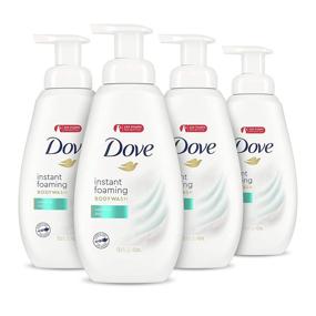 img 4 attached to 🧼 Dove Instant Foaming Body Wash | Softer & Smoother Skin, Sensitive Skin | Washes Away Bacteria, Nourishing | 13.5 oz (Pack of 4)