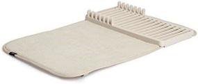 img 2 attached to 🧺 Umbra UDRY Rack and Microfiber Dish Drying Mat: Space-Saving Mini Design for Easy Storage, Lightweight and Foldable, Linen