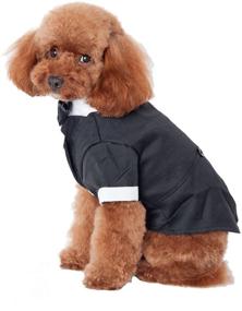 img 2 attached to GabeFish Black Wedding Jackets Suit for Dogs with Bow Tie - Stylish Formal Clothes Shirt Tuxedo for Puppies and Cats