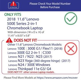 img 3 attached to 💻 mCover Hard Shell Case for 2018 11.6" Lenovo 500E Series 2-in-1 Chromebook Laptop - Clear (Not Compatible with Lenovo N21/N22/N23/100E/300E/Flex 11 Chromebook)