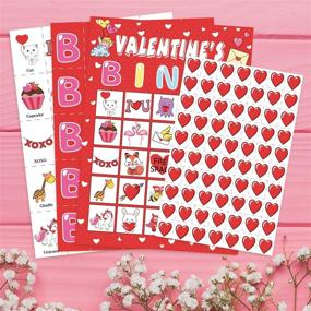 img 2 attached to Valentines Bingo Cards Supplies Activity