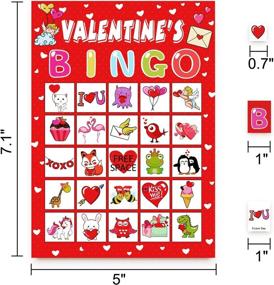 img 1 attached to Valentines Bingo Cards Supplies Activity