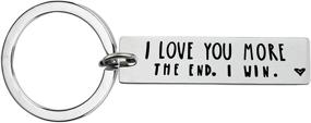 img 1 attached to Stainless Lovers Keychain Creative Letter