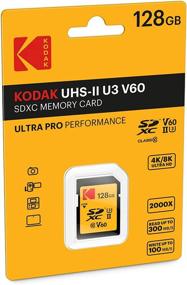 img 1 attached to 💪 High-Performance Kodak 128GB UHS-II U3 V60 Ultra Pro SDXC Memory Card: Boost Your Storage and Speed!