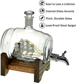 img 2 attached to 🥃 Barrel-Aged Bourbon Whiskey Decanter Ship