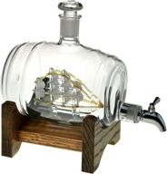 🥃 barrel-aged bourbon whiskey decanter ship logo