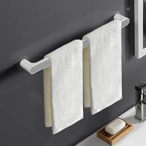 img 4 attached to 🛀 ASWEI Towel Bar for Bathroom - Wall Mounted, 18.3 Inch Adhesive Bath Towel Rack