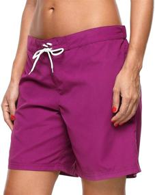 img 1 attached to ATTRACO Women's Long Board Shorts with Tummy Control and High Waist - Perfect for Active Swimwear