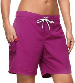 img 2 attached to ATTRACO Women's Long Board Shorts with Tummy Control and High Waist - Perfect for Active Swimwear