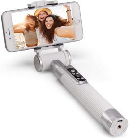 img 2 attached to 🤳 Pictar Smart Selfie Stick: Rechargeable Battery for Apple, Samsung, Huawei, Sony & Pixel - Smokey White Solution for Flawless Selfies!