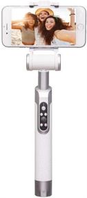 img 4 attached to 🤳 Pictar Smart Selfie Stick: Rechargeable Battery for Apple, Samsung, Huawei, Sony & Pixel - Smokey White Solution for Flawless Selfies!