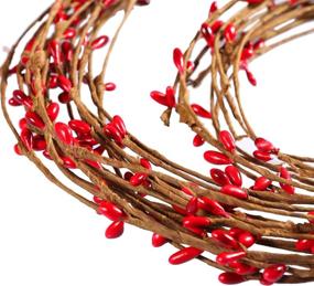 img 2 attached to Enhance Christmas Craft Décor 🎄 with Resinta 42ft Red Pip Berry Garland