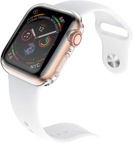 img 3 attached to Julk чехол для Apple Watch Series 6/SE/5/4: 2 штуки - прозрачный ультратонкий защитный чехол и защитная пленка (44 мм)