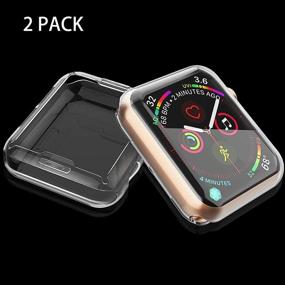 img 2 attached to Julk чехол для Apple Watch Series 6/SE/5/4: 2 штуки - прозрачный ультратонкий защитный чехол и защитная пленка (44 мм)