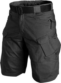 img 4 attached to 🩳 YAXHWIV Men's Tactical Shorts 11" Waterproof - Hiking, Fishing & Quick Dry Cargo Shorts