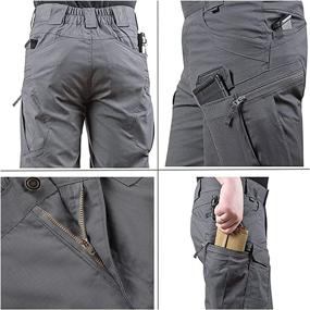 img 1 attached to 🩳 YAXHWIV Men's Tactical Shorts 11" Waterproof - Hiking, Fishing & Quick Dry Cargo Shorts