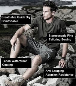 img 2 attached to 🩳 YAXHWIV Men's Tactical Shorts 11" Waterproof - Hiking, Fishing & Quick Dry Cargo Shorts