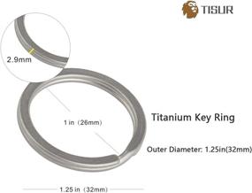 img 1 attached to 🔑 TISUR Titanium Carabiner Clip - Versatile Key Chain with Bottle Opener and Wrenches