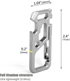 img 2 attached to 🔑 TISUR Titanium Carabiner Clip - Versatile Key Chain with Bottle Opener and Wrenches