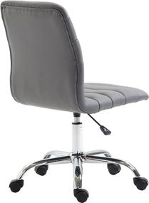 img 1 attached to Superior Comfort and Style: EdgeMod Polox Task Chair in Vegan Leather, Grey